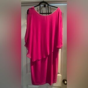 NWT MSK Fuchsia Chiffon Midi Dress
